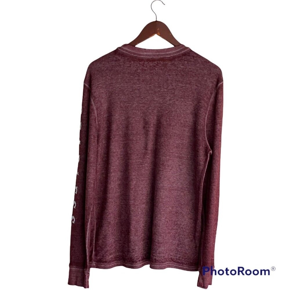 Never Surrender Live Fast American Customs Long Sleeve Shirt Thermal Men's M Red - Picture 11 of 11